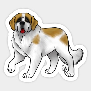 Dog - Saint Bernard - Brown and White Sticker